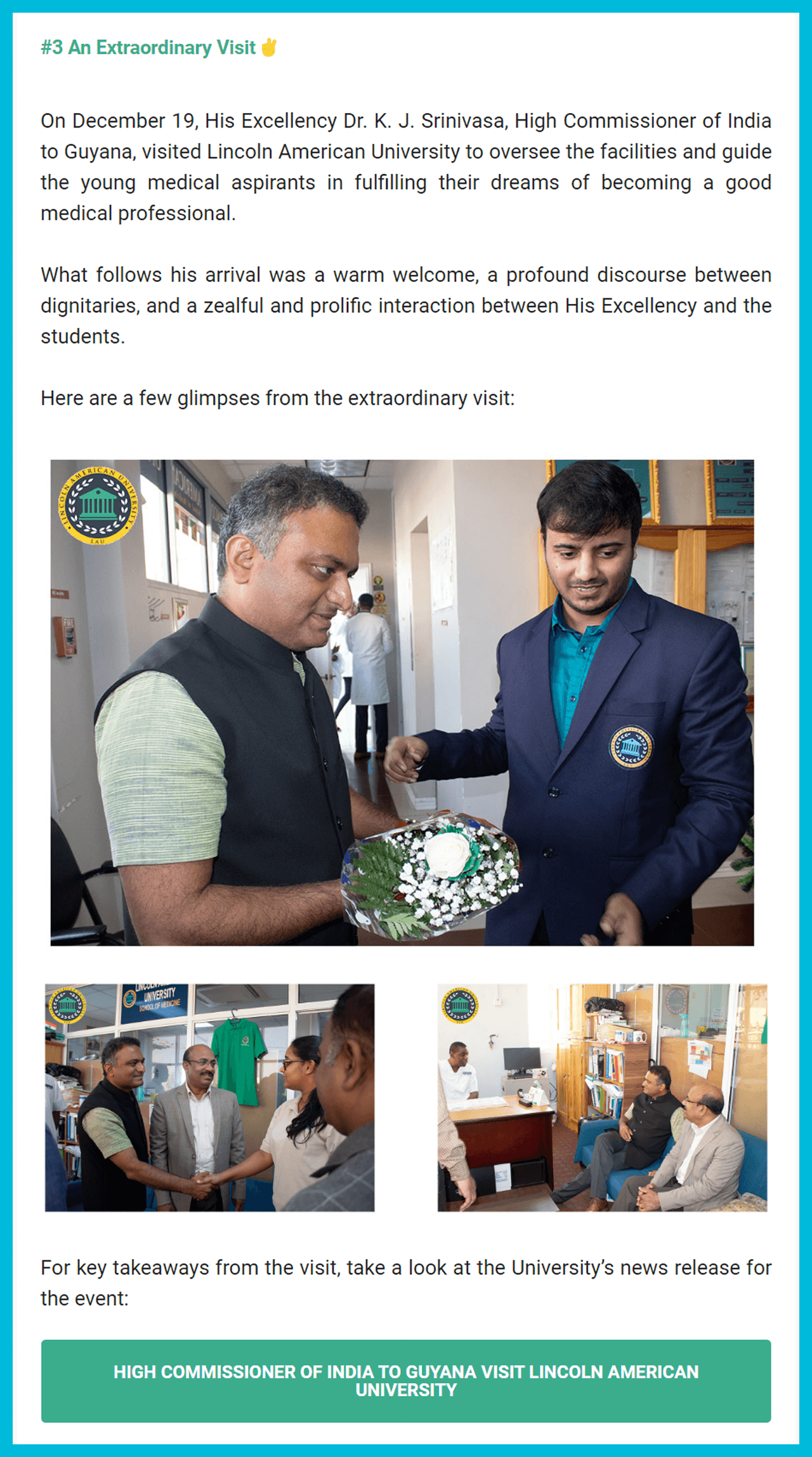 Play 2020s Well – Newsletter for Lincoln American University, Guyana - By ZeroAdo