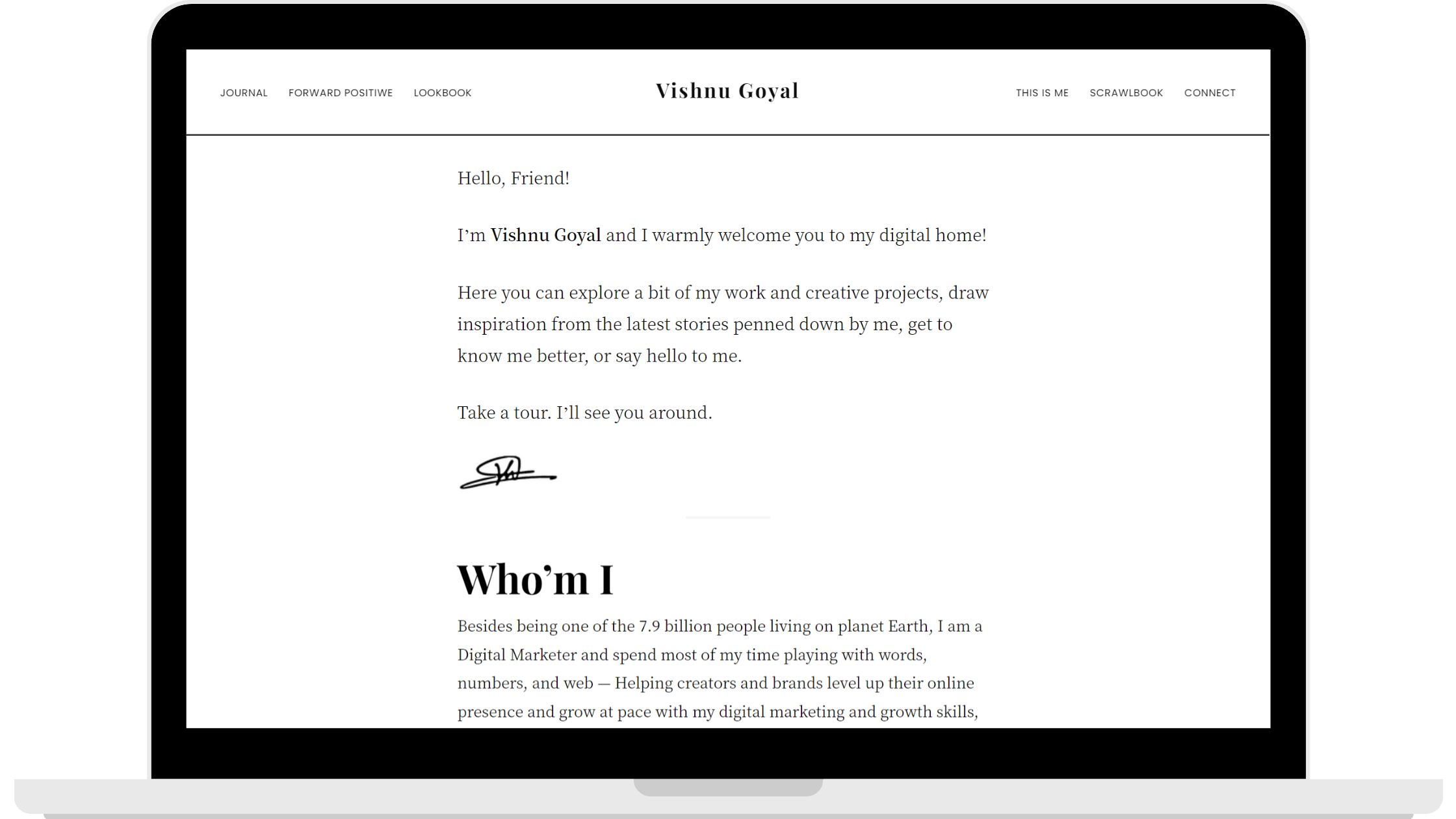 Vishnu Goyal - Website by ZeroAdo