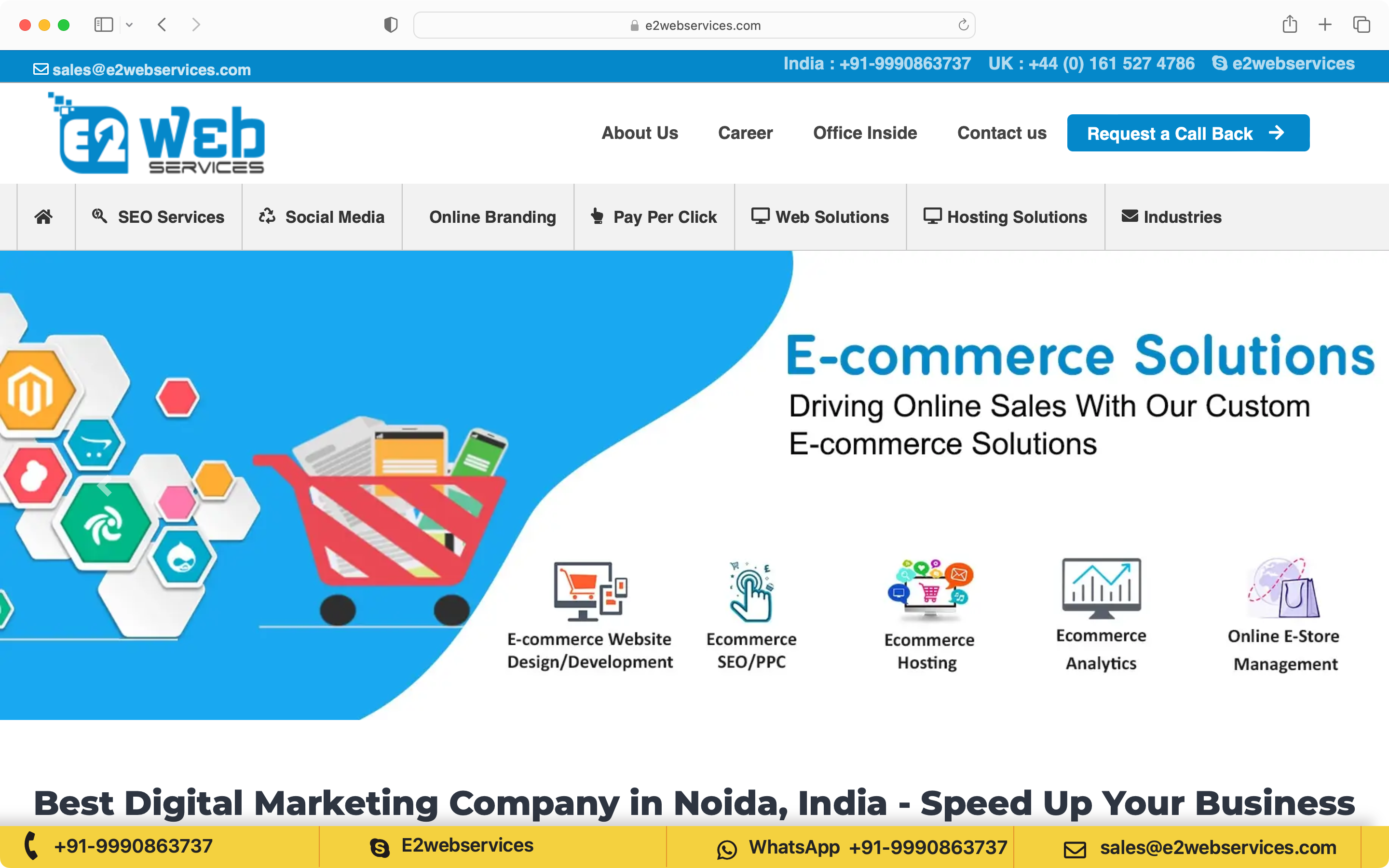 E2 Web Services is a renowned seo company in noida sector 62.