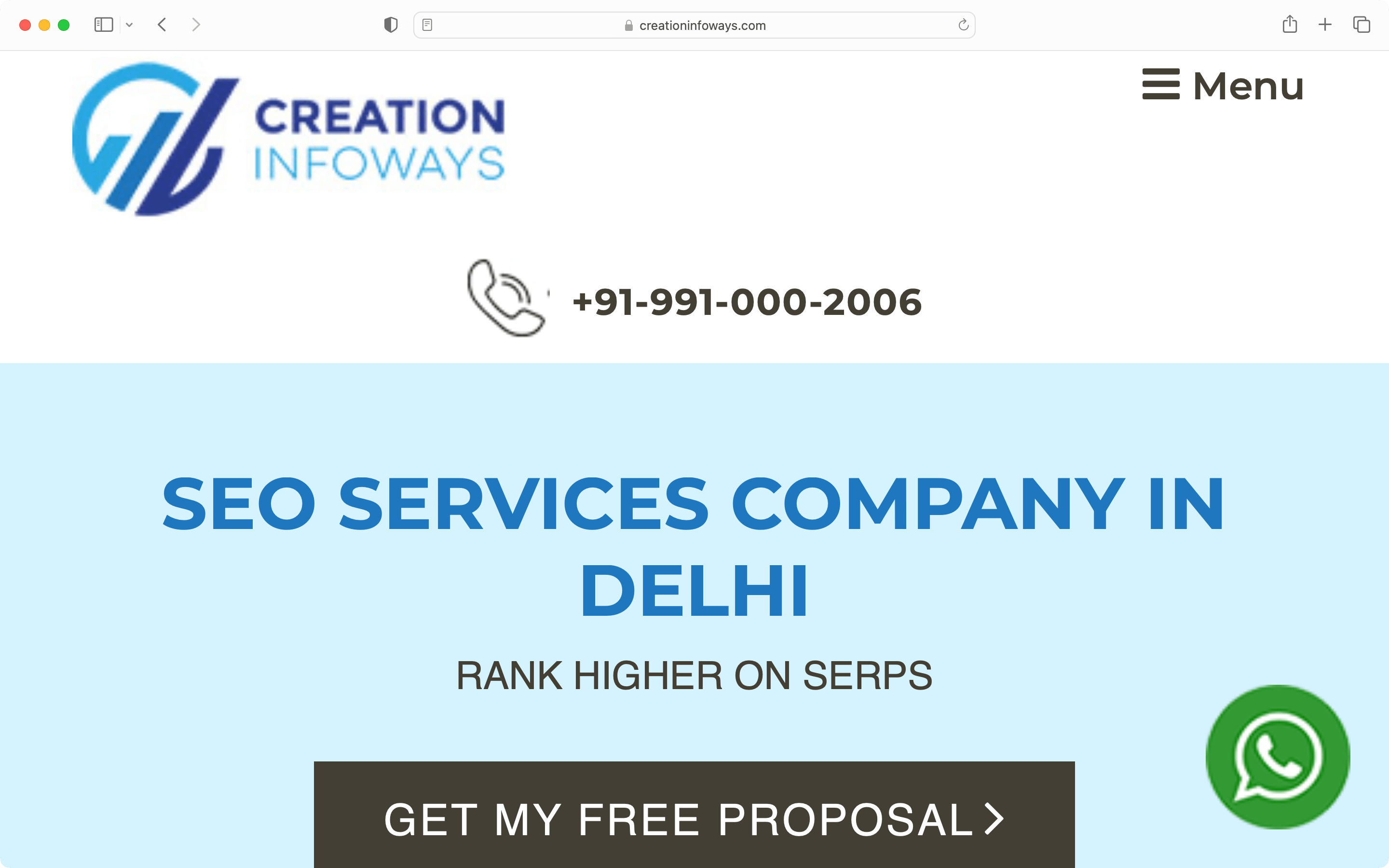 Grow your business with top seo company Creation Infoways in Delhi.