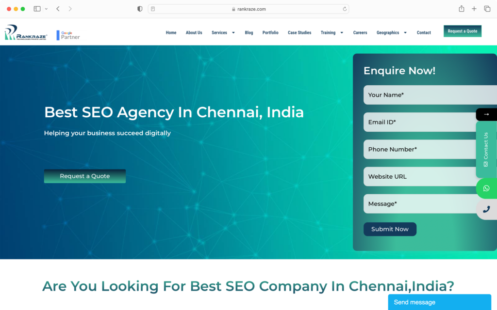 Rankraze is one of the best SEO service providers in Chennai.