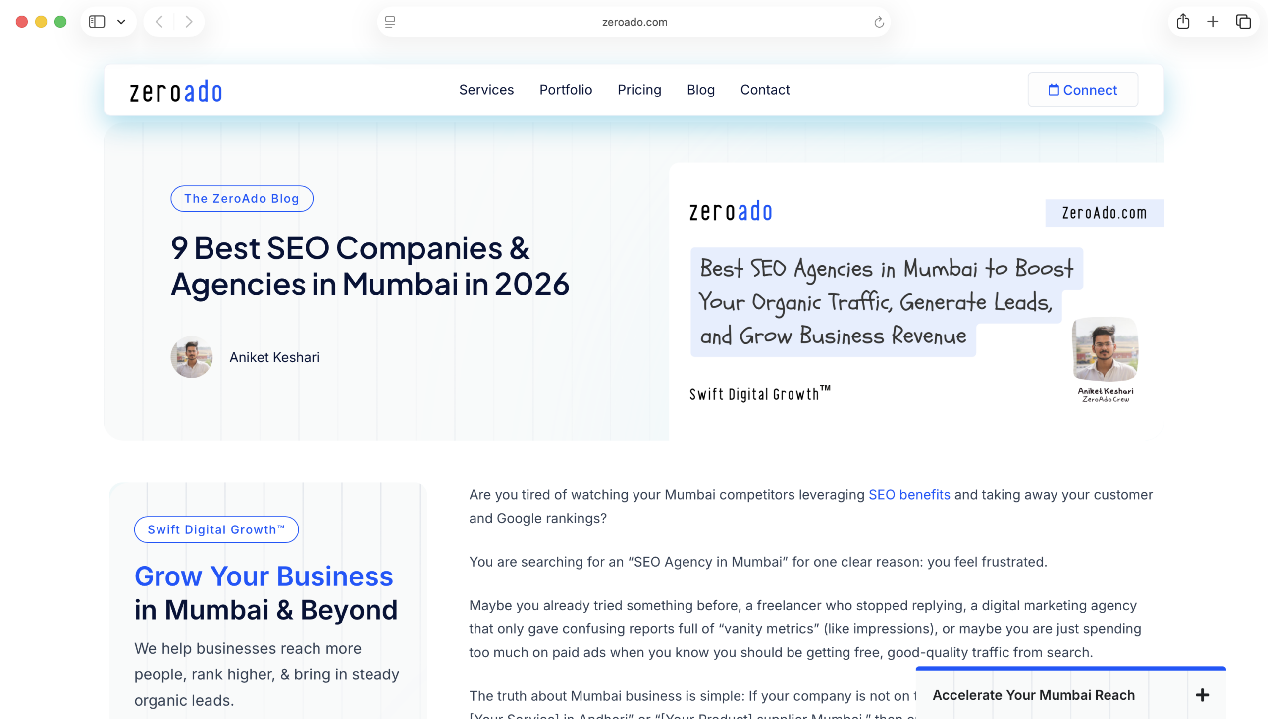 ZeroAdo blog ranks on top in google search with best seo copywriting practices