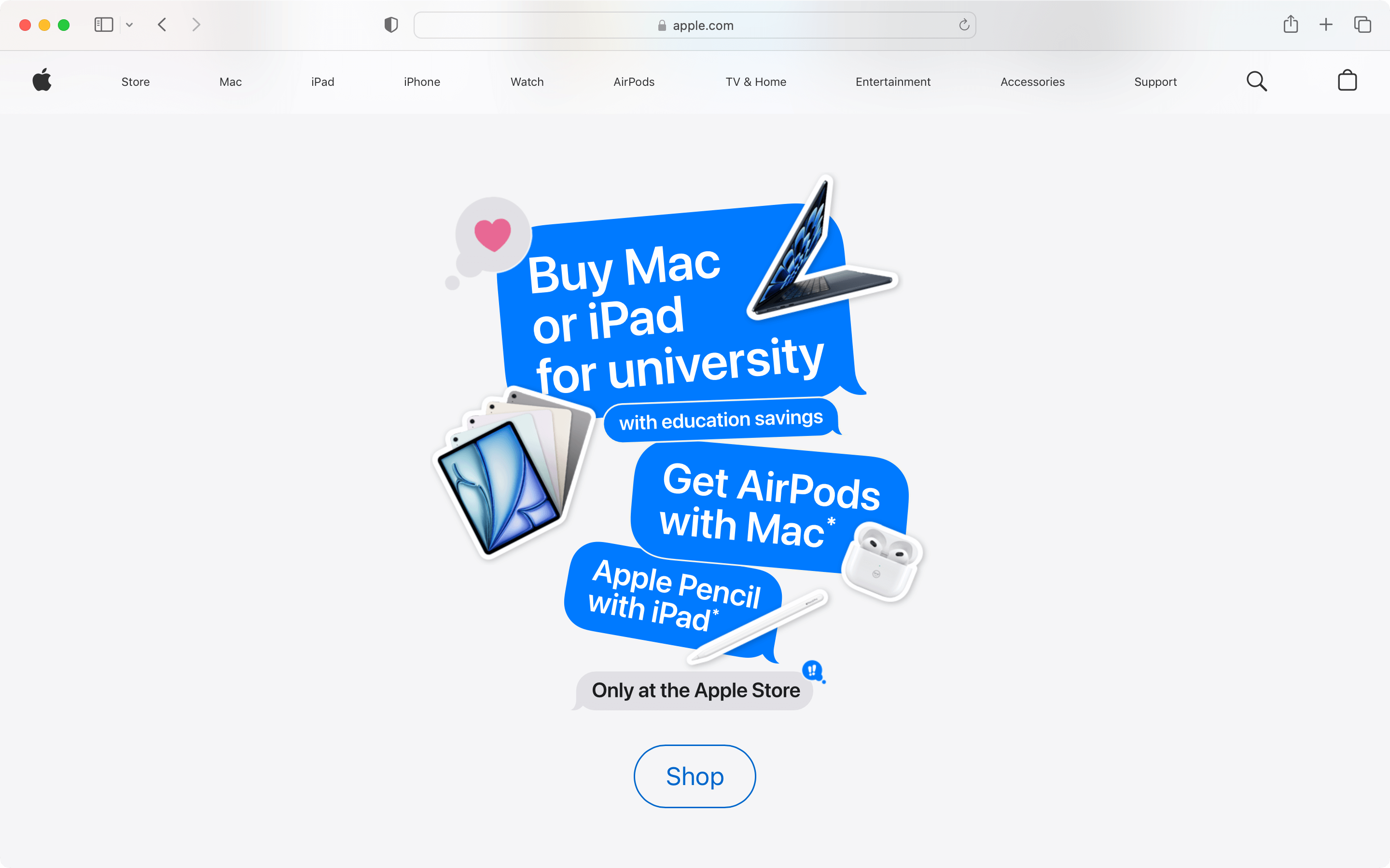 Engaging SEO copywriting done by Apple for their upcoming offer.