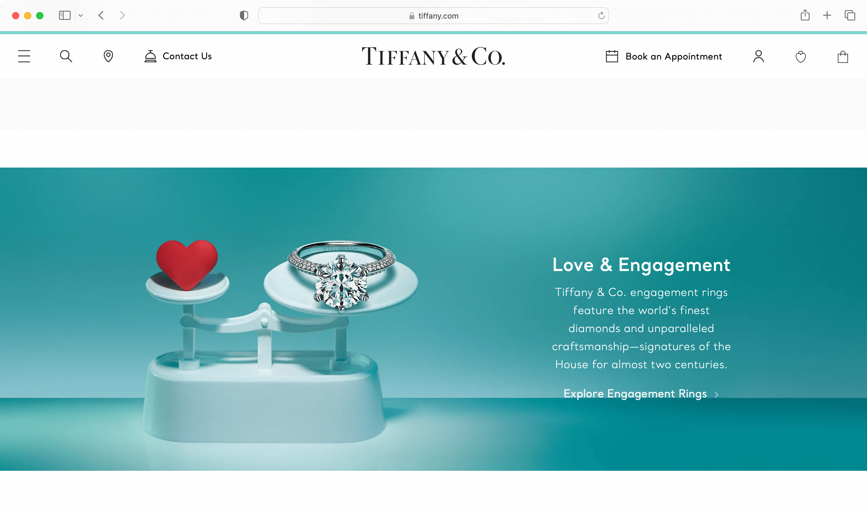 Tiffany & Co. is an SEO copywriting example as their copies induce emotions.