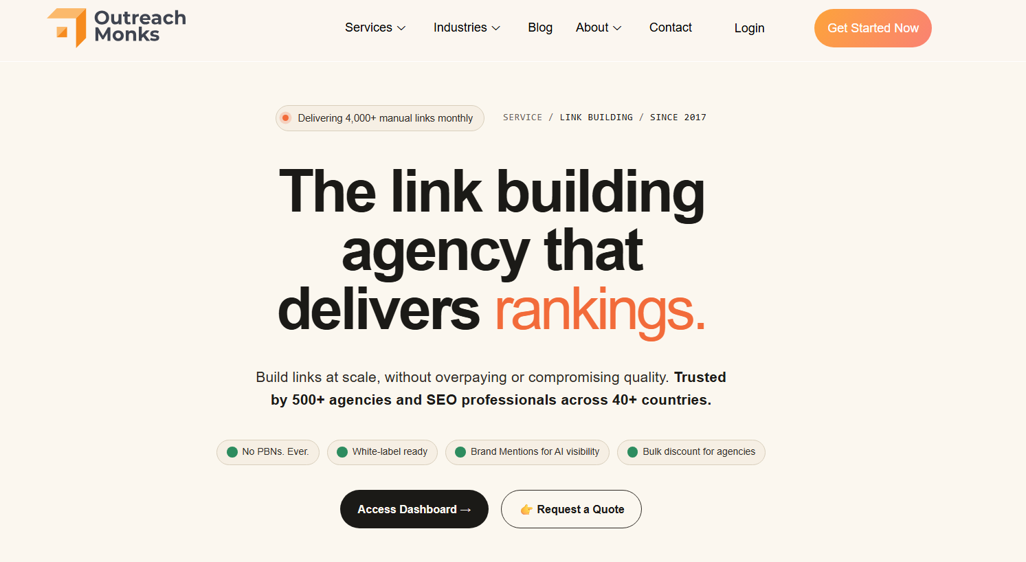 Outreach Monks SaaS link building agency