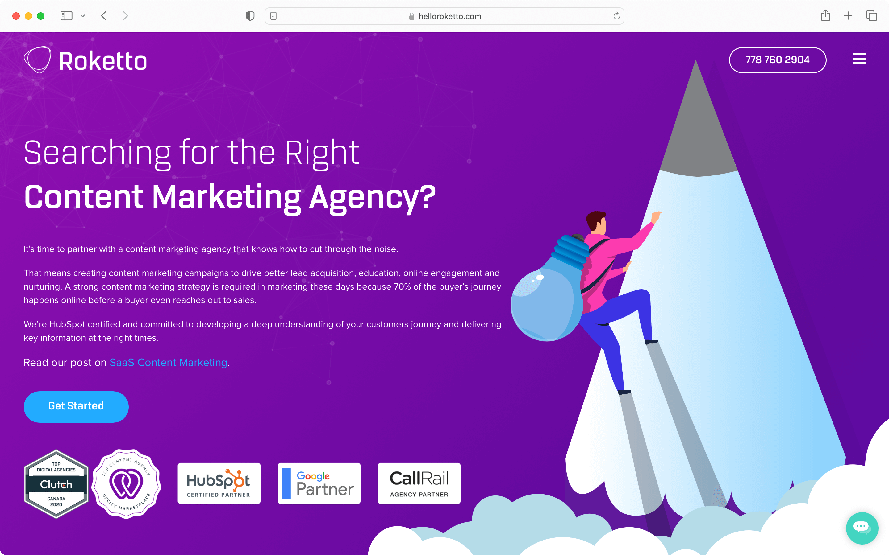 Roketto is one of the top SaaS content marketing agencies.