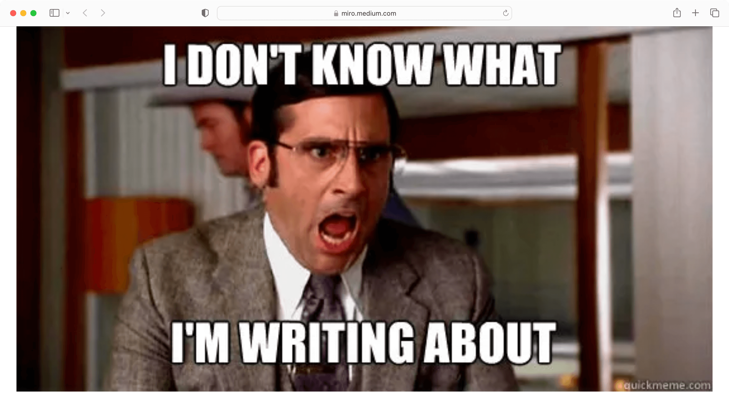 Meme on SaaS content writing.