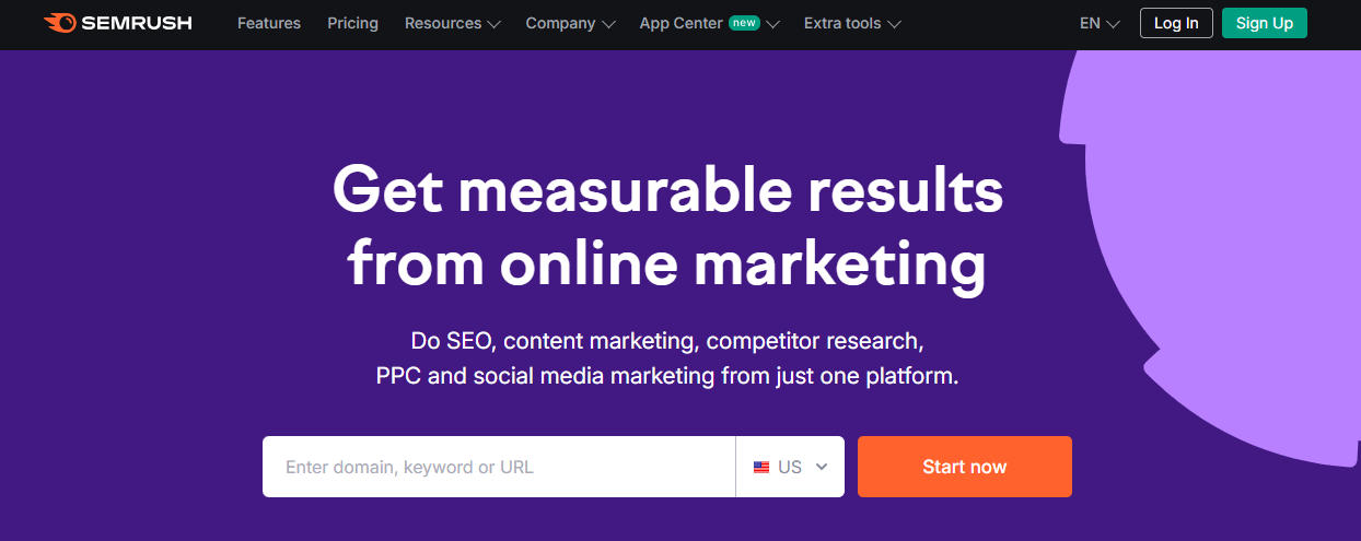 Semrush is one of the best SaaS marketing software.