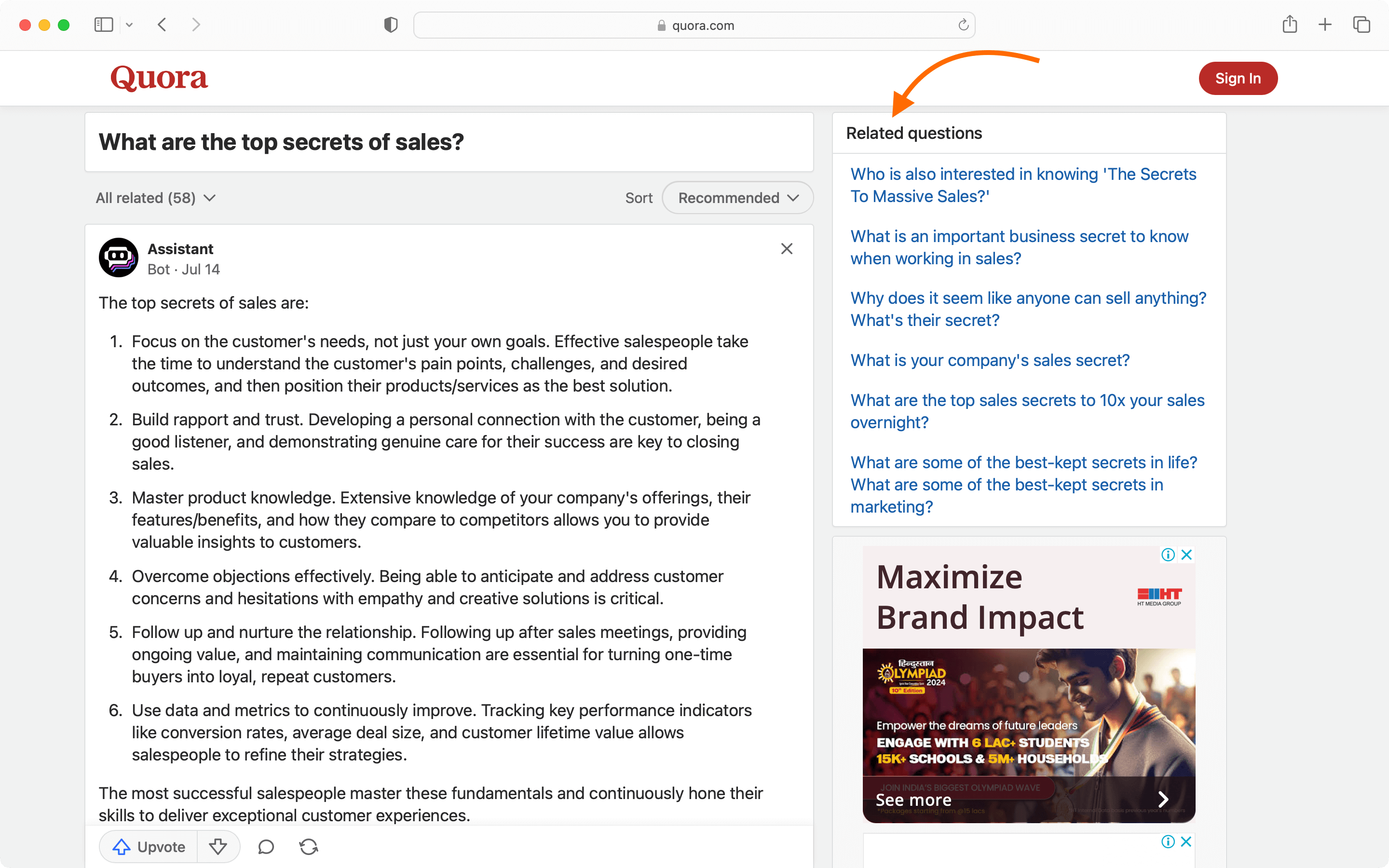 Use Quora as content writing tool for research.