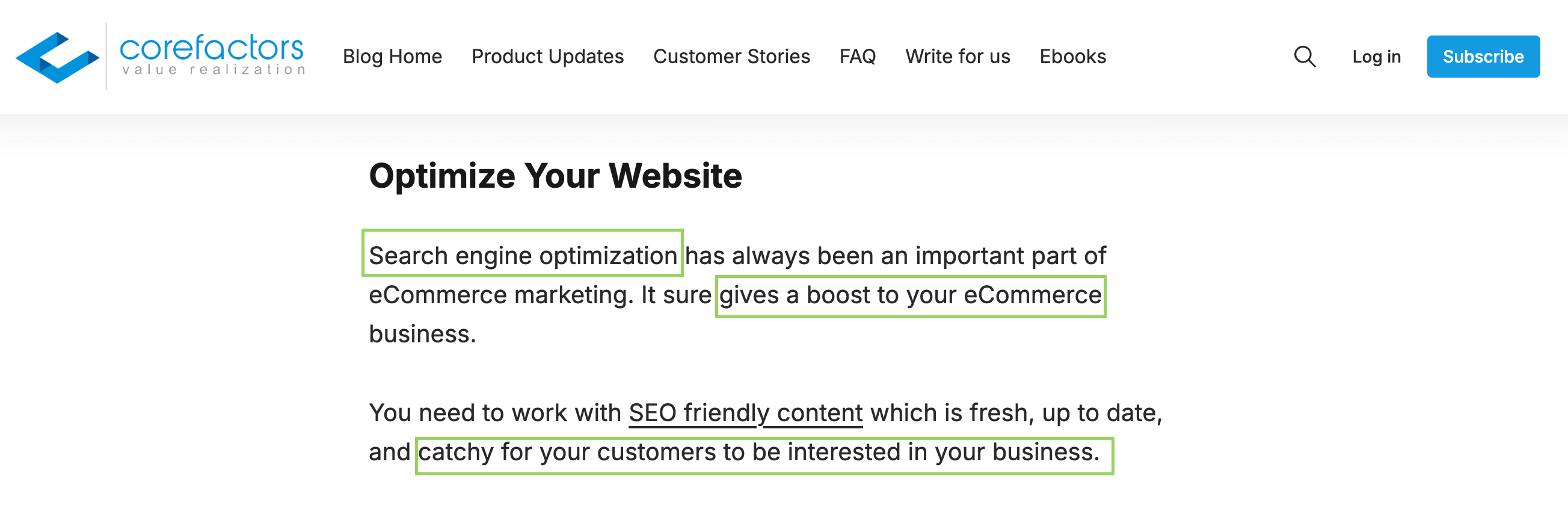 An example of contextual SEO backlink.