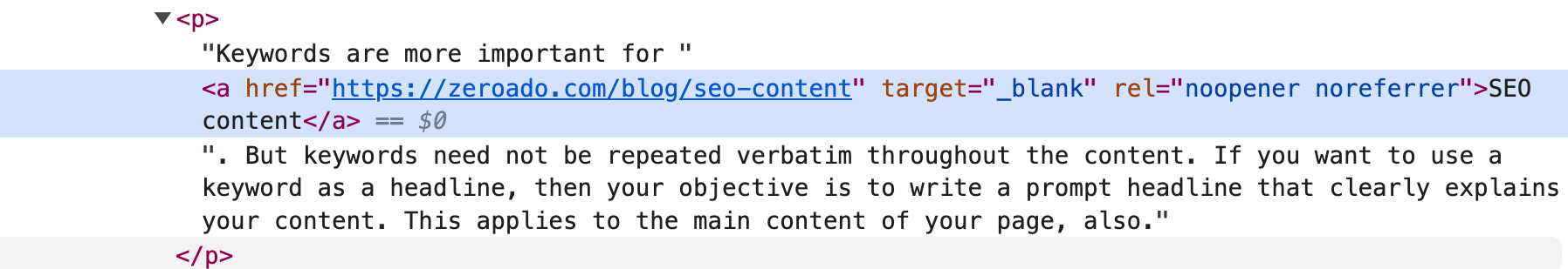 DoFollow SEO backlinks example.