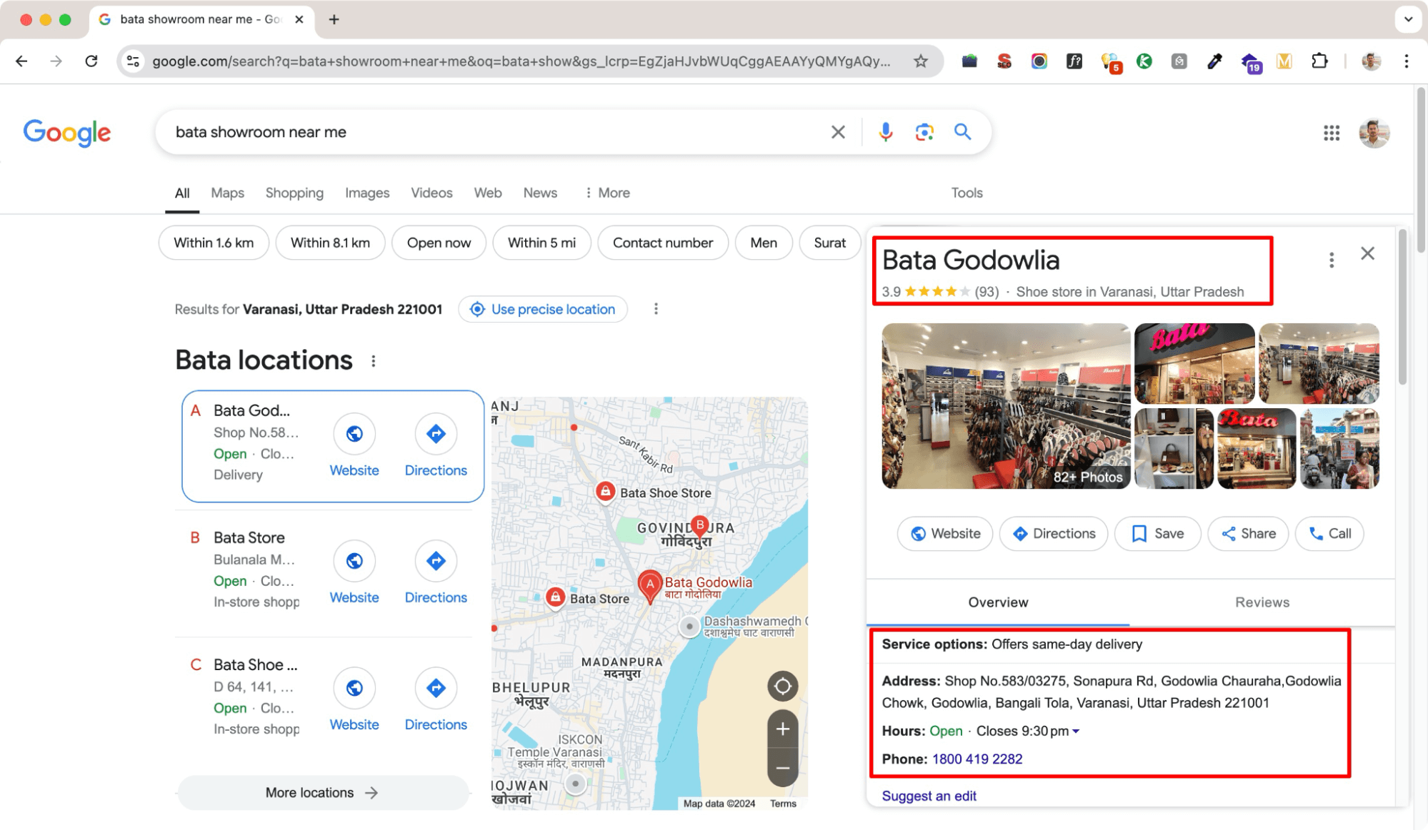Business profile look once you set-up Google Business Profile.