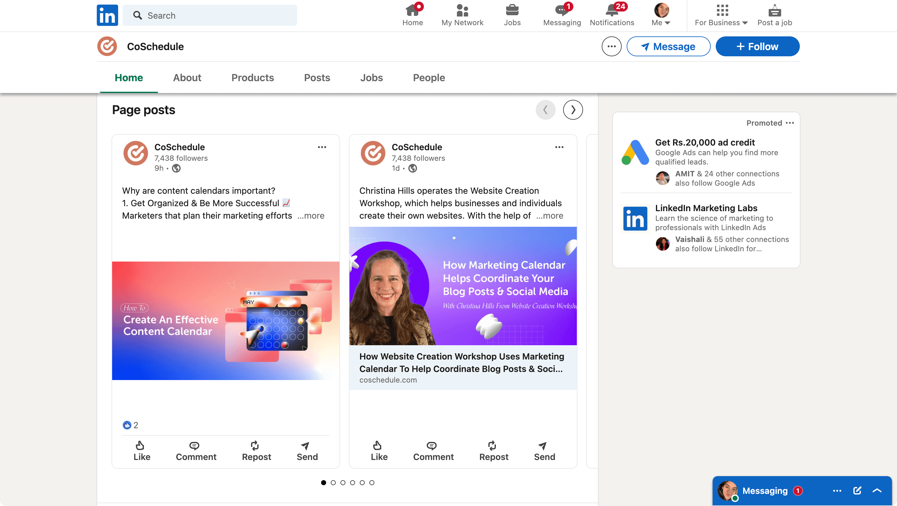 CoSchedule leveraging social media marketing.