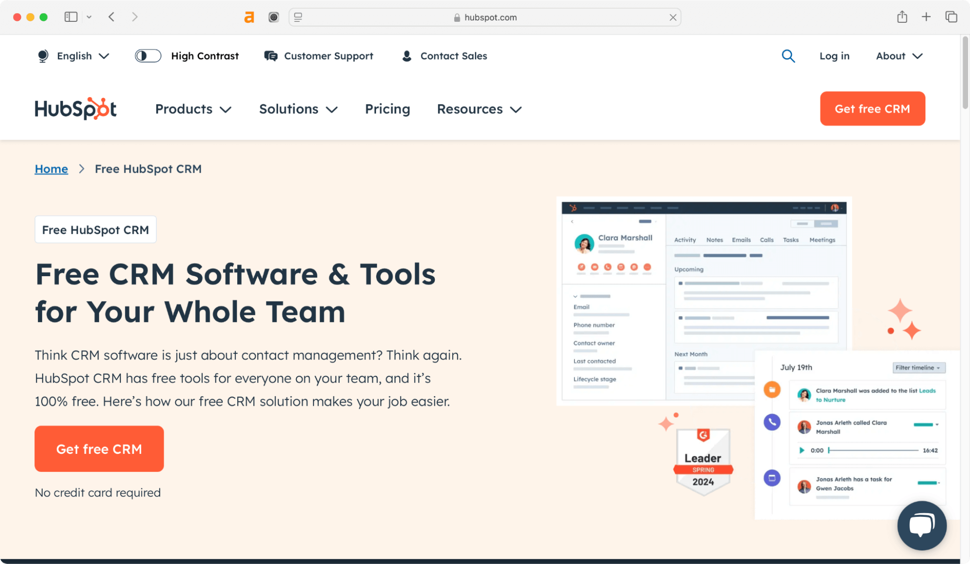 Hubspot - SaaS marketing funnel.
