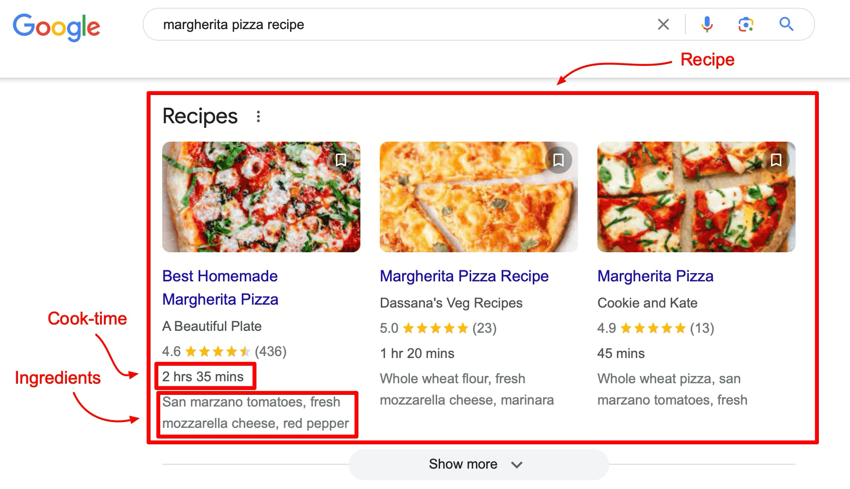 Schema markup example.