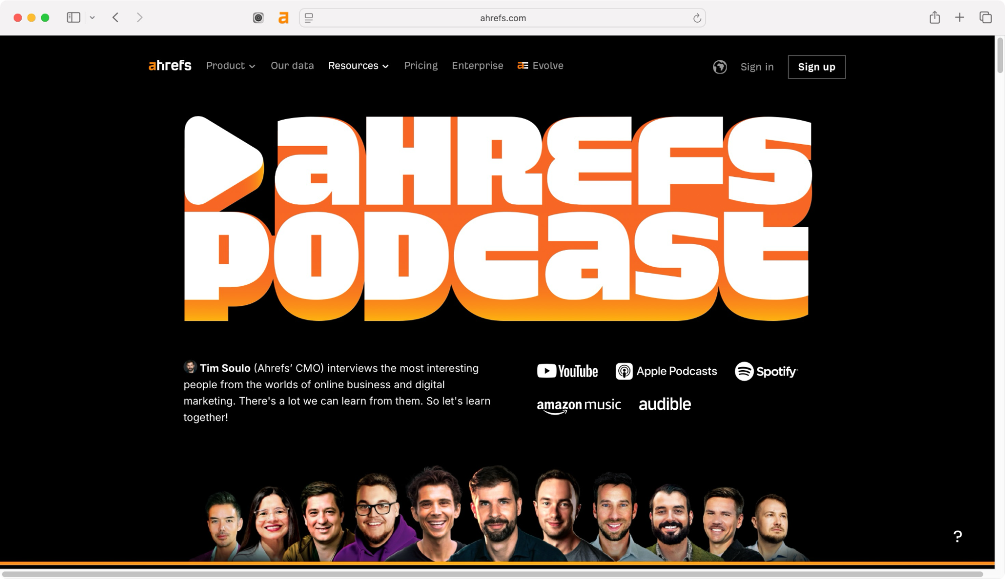 Ahrefs Podcast is a SEO podcast.