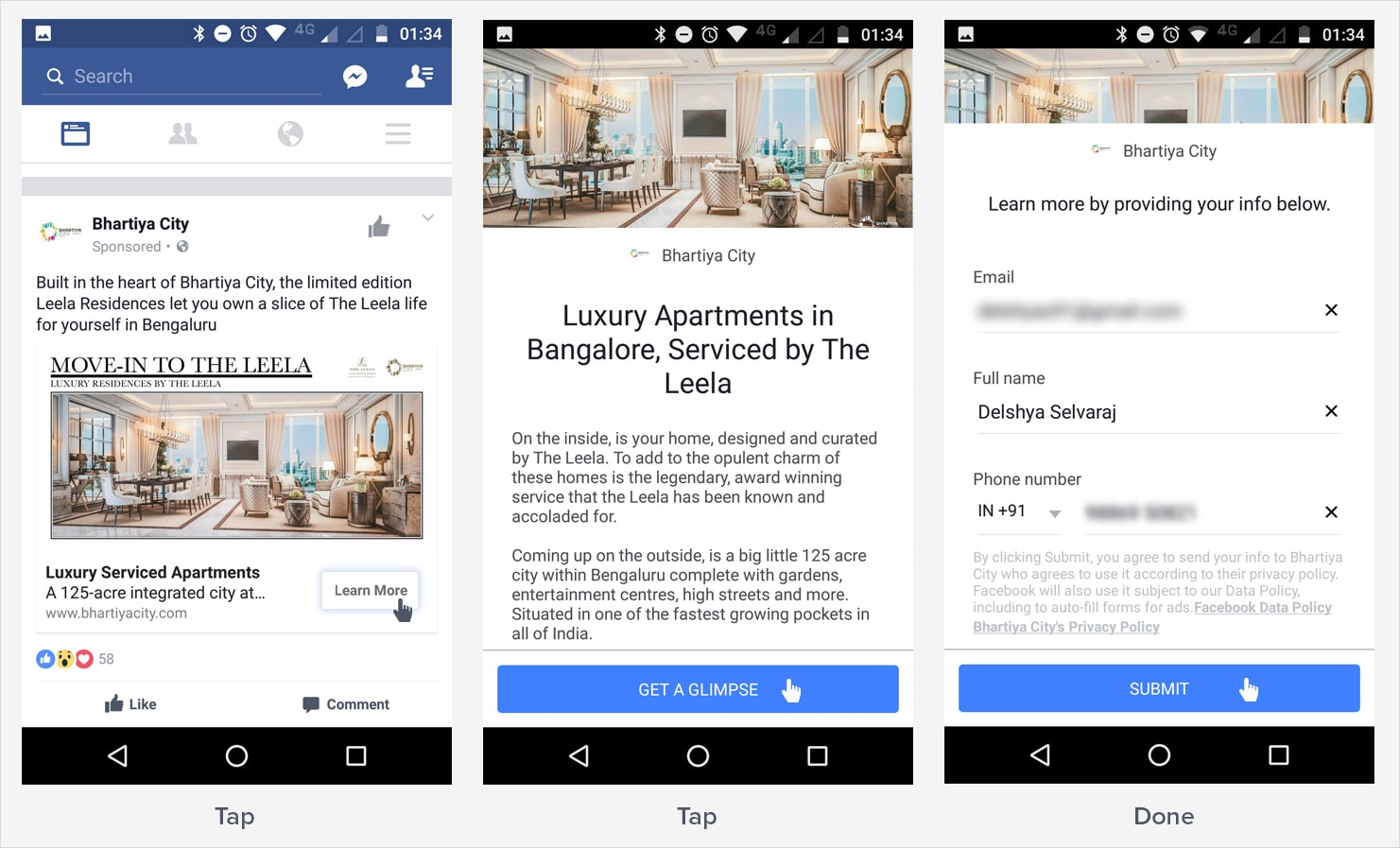 Facebook lead ads help capture enquiries for budget homes and rentals.