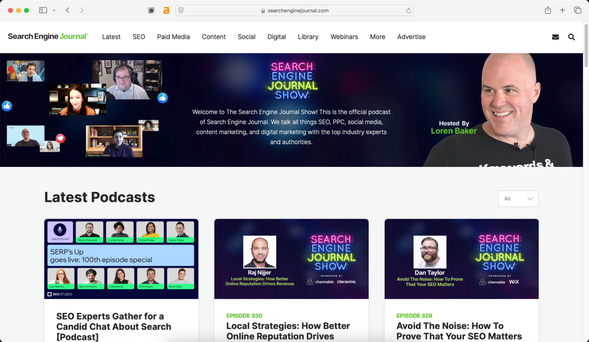 Search Engine Journal Show is a SEO podcast.