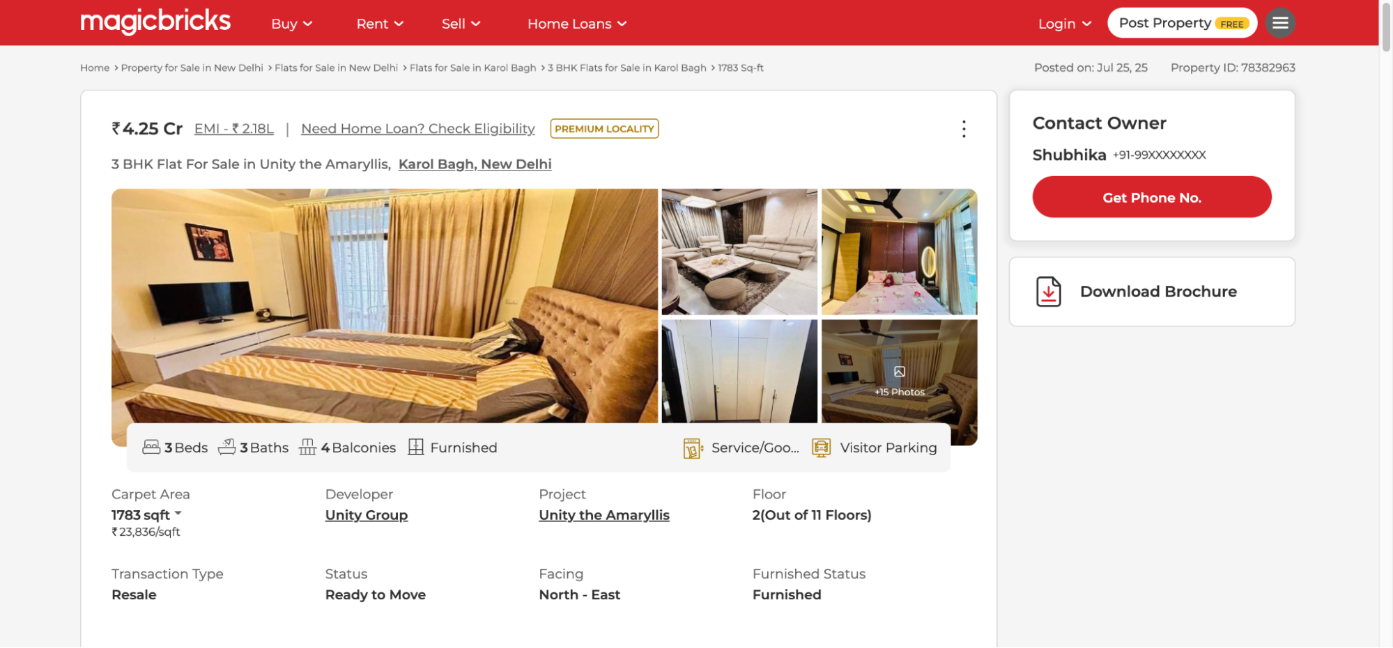 The Amaryllis by Unity Group listing on Magicbricks reflects a strong real estate digital marketing strategy.