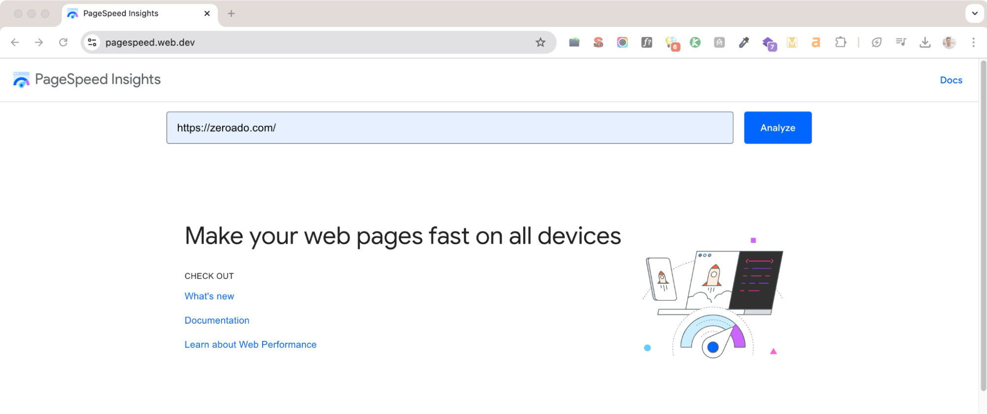 PageSpeed Insights SEO technical.