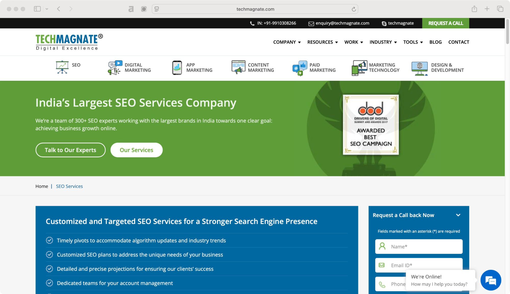 Techmagnate is one of the top SEO companies in India.