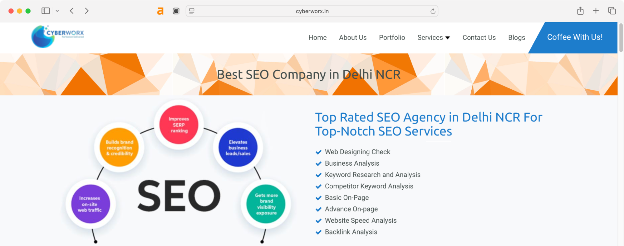 CyberWorx Technologies is one of the top SEO agencies in Delhi helping businesses improve search rankings and online visibility.