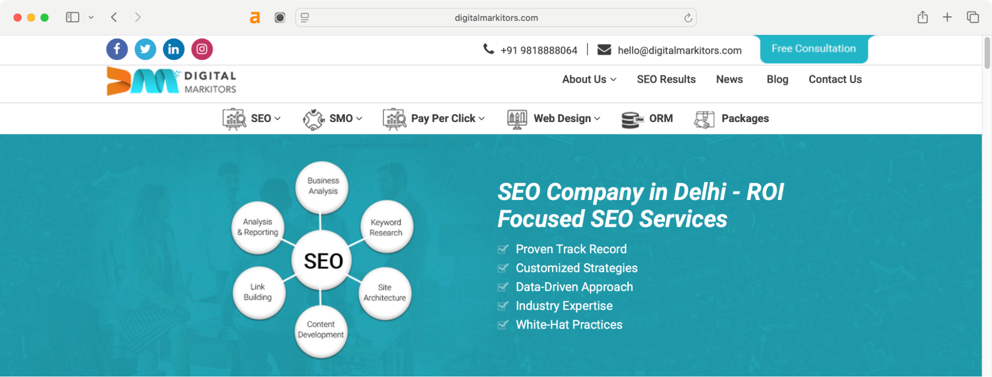 Reach out to your desired target location and audience with Digital Markitors, one of the top SEO companies in Delhi.