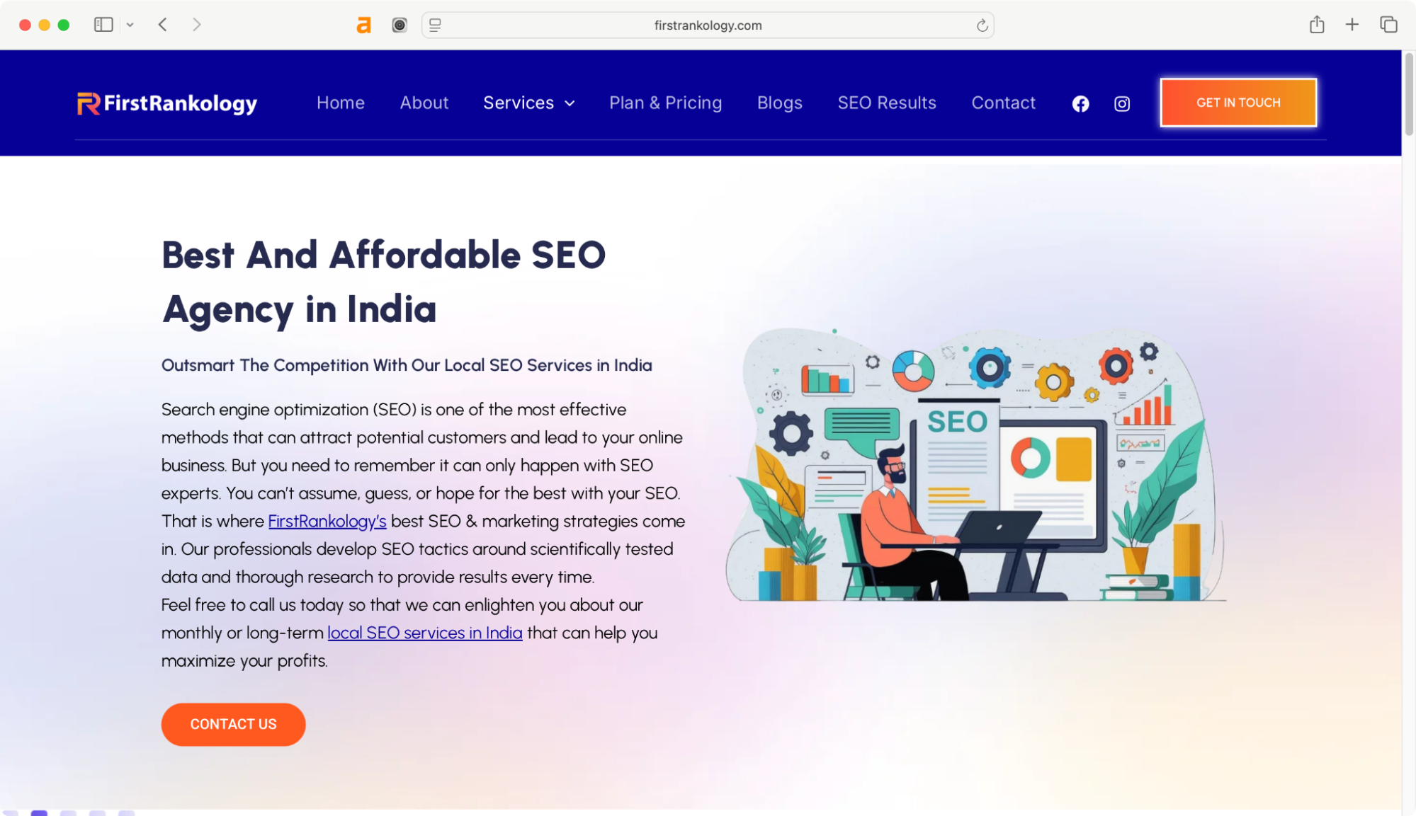 FirstRankology is one of the SEO agencies in South Delhi.