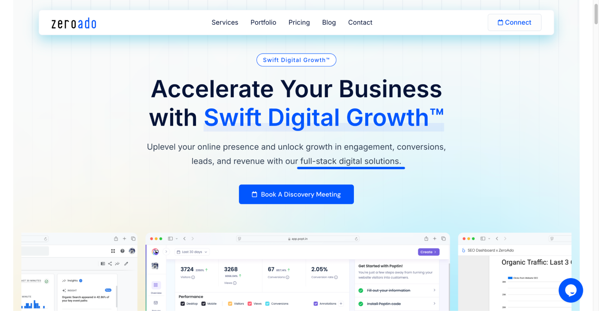 ZeroAdo is a full-stack growth partner for SaaS SEO.