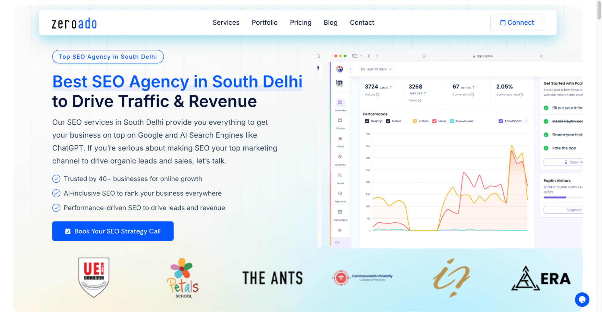 ZeroAdo SEO services in South Delhi.