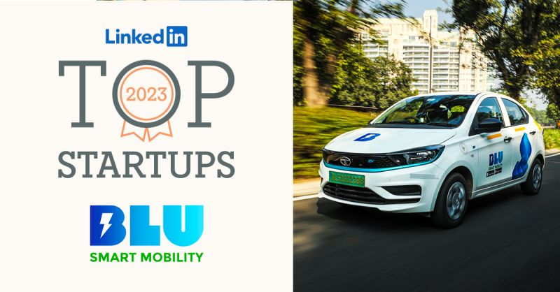 BluSmart recognized as a LinkedIn Top Startup in 2023.