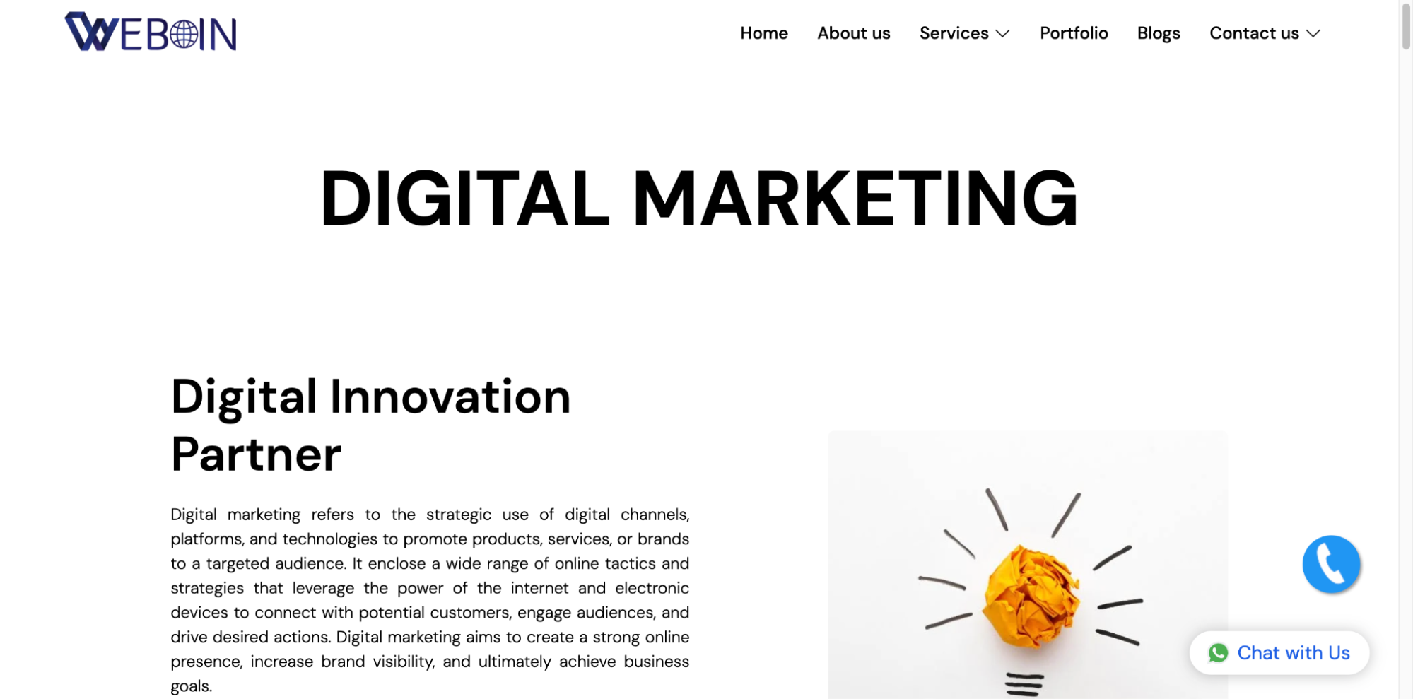 Weboin is among the best digital marketing agencies in Chennai combining web development and performance marketing.