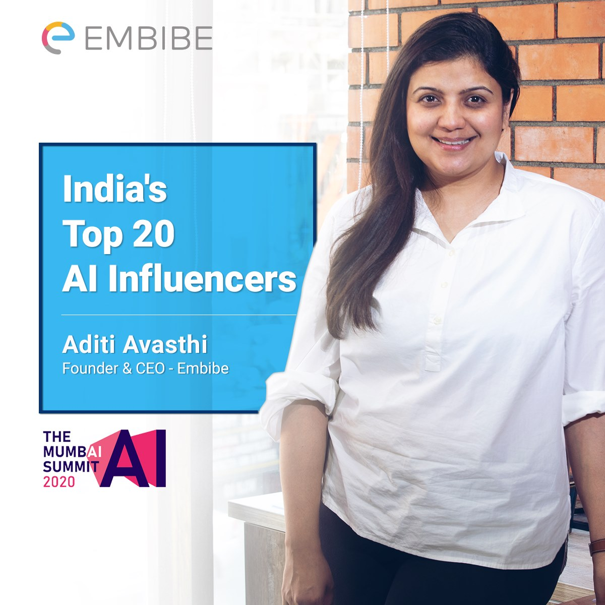 Aditi Avasthi, a leading woman entrepreneur in Bangalore and founder of Embibe.