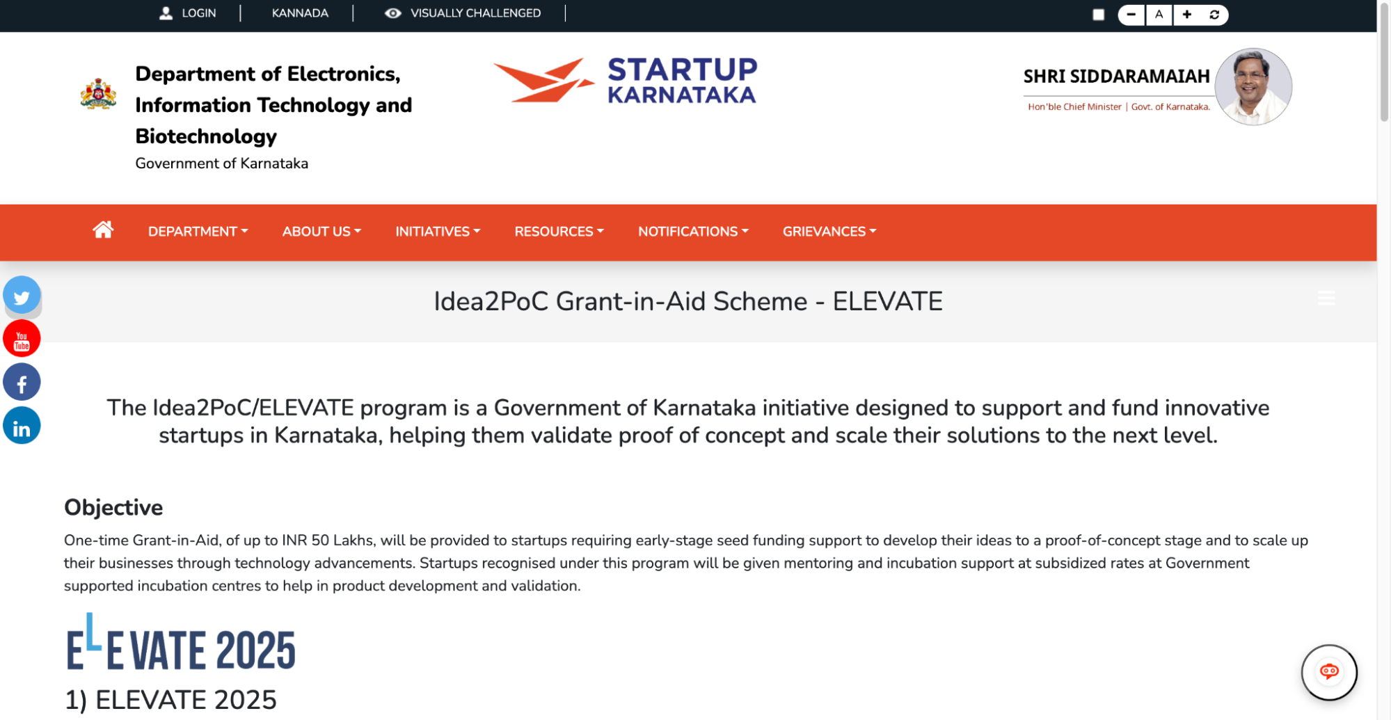 ELEVATE 100 and ELEVATE 2024 startup programs in Bangalore supporting early stage founders.