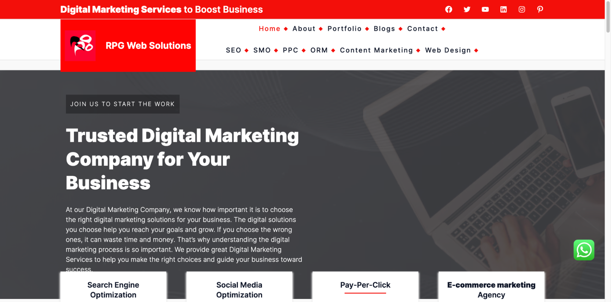 RPG Websolutions providing digital and lead generation services in South Delhi.