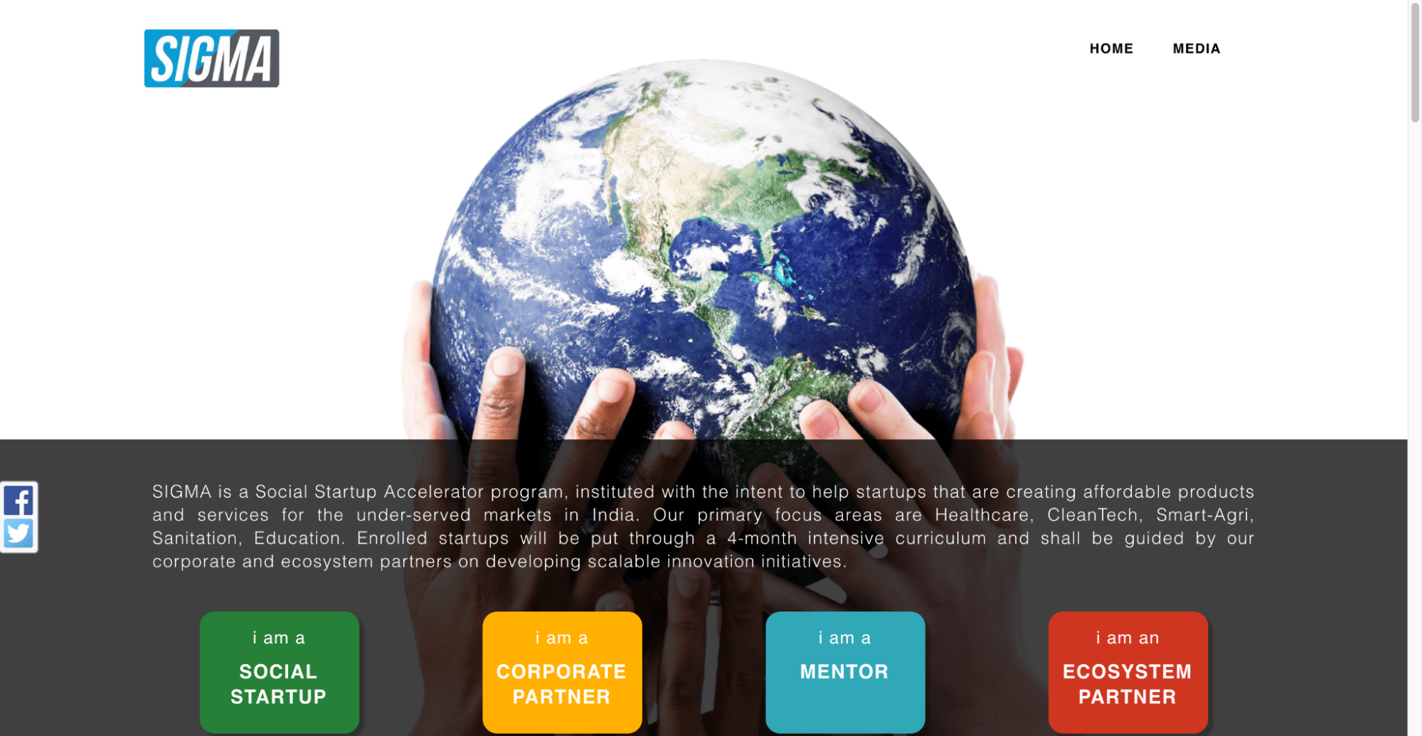 Sigma Accelerator startup program in Bangalore for early stage founders.