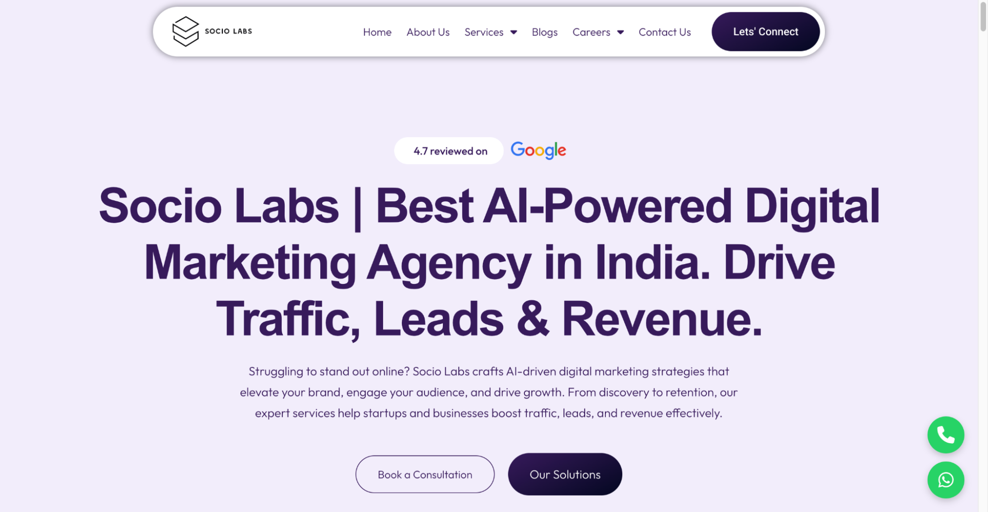 Sociolabs offering creative and lead generation services in South Delhi.