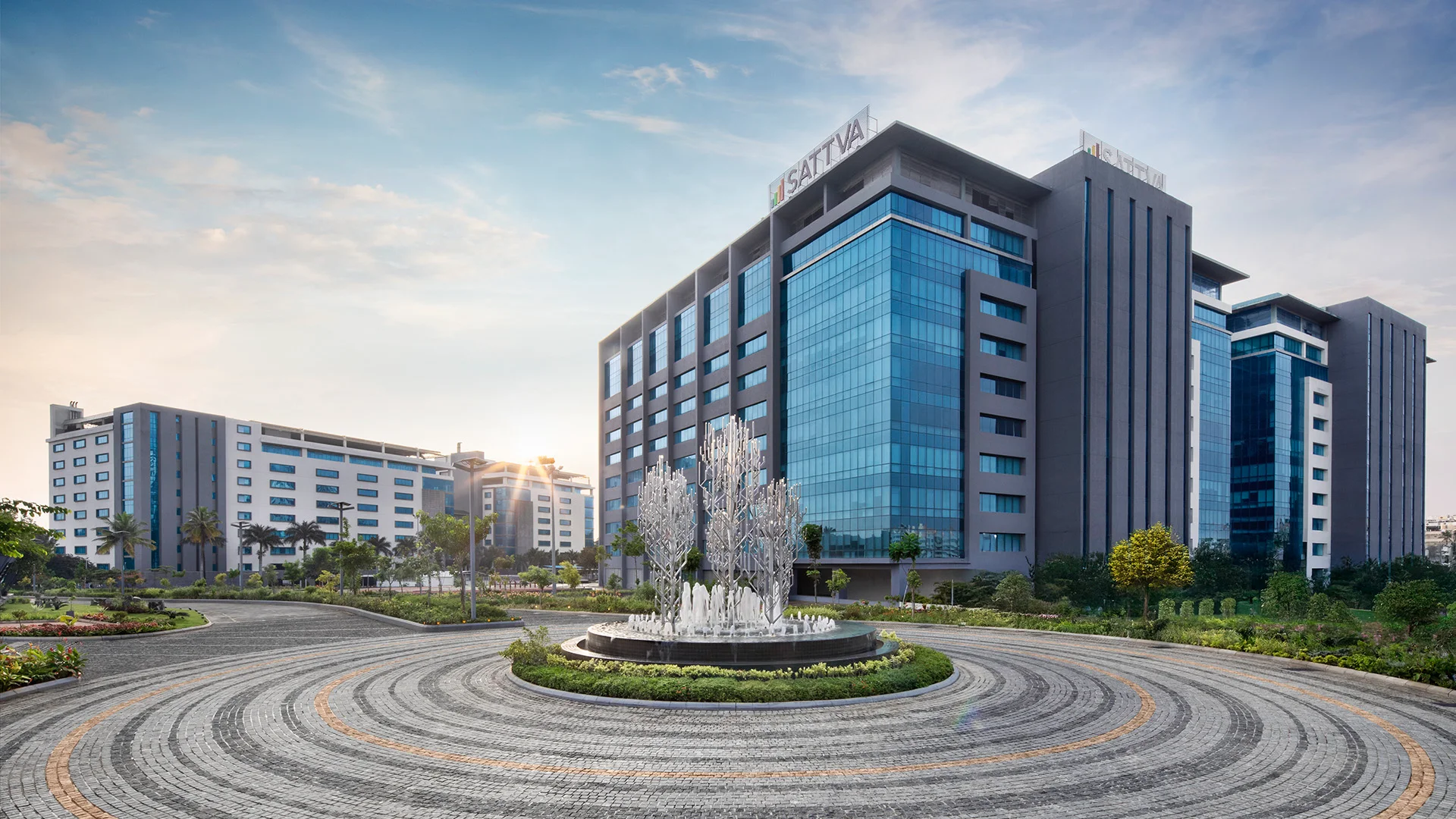 Global Village Tech Park (Sattva City) on Mysore Road, a major IT park in Bangalore.