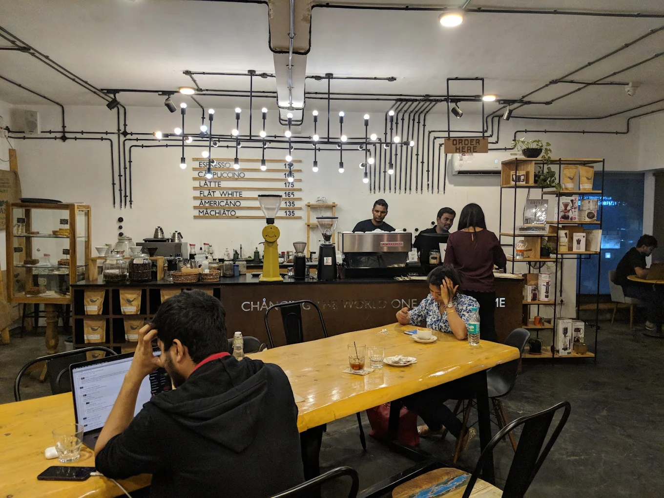 Third Wave Coffee is a popular work friendly cafe in Bangalore with reliable WiFi-3.