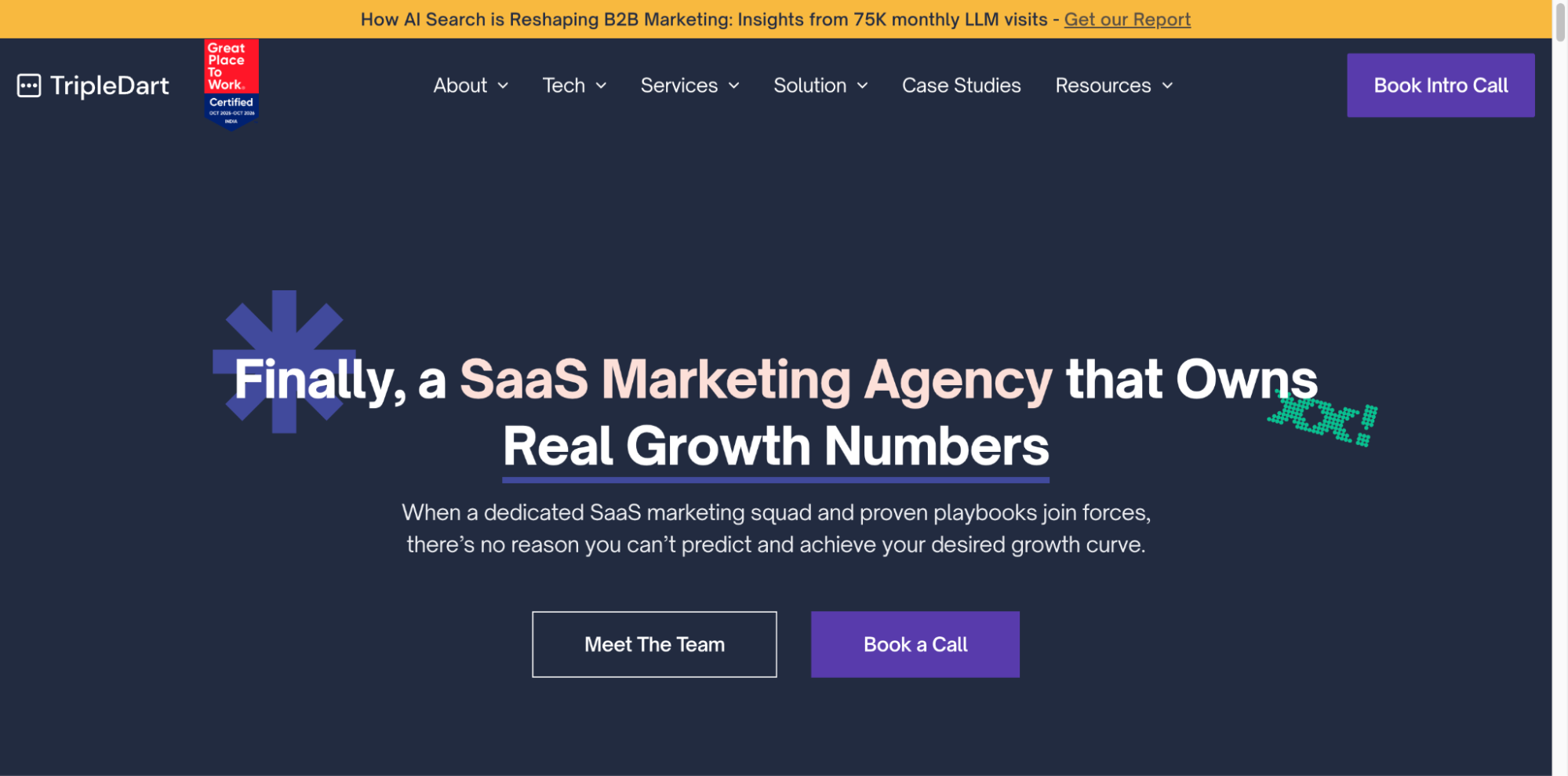 TripleDart Digital go-to-market agency for SaaS startups.