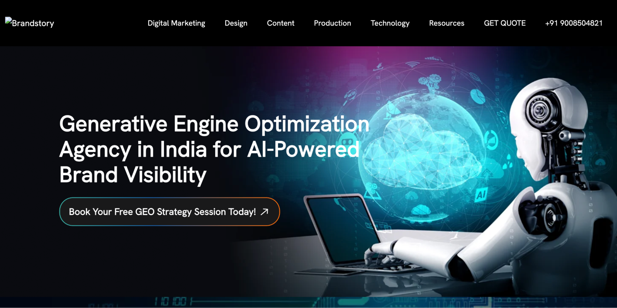 BrandStory is a generative engine optimization agency in India offering AI SEO services.