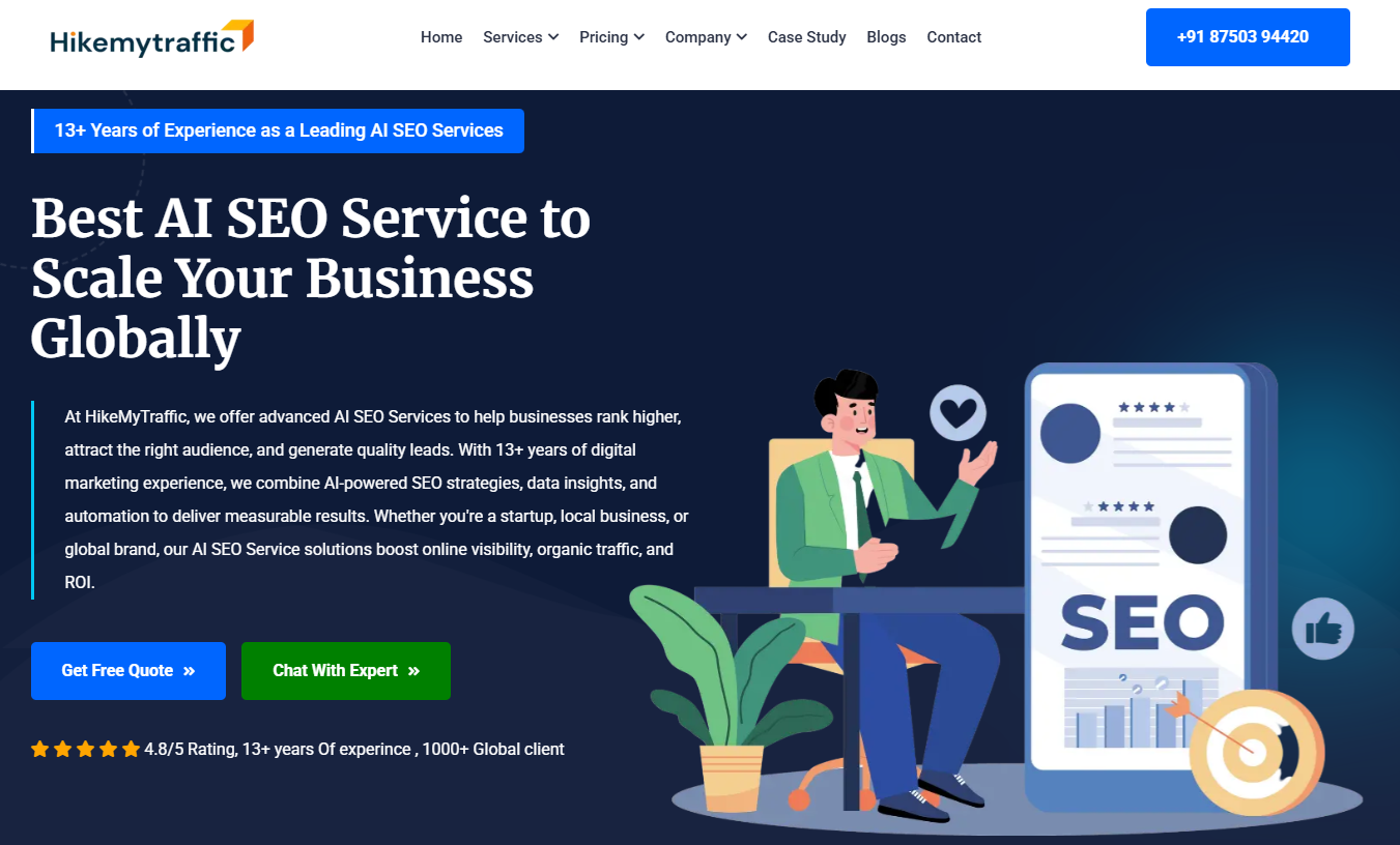 HikeMyTraffic AI SEO agency helping brands rank in Perplexity and AI search.