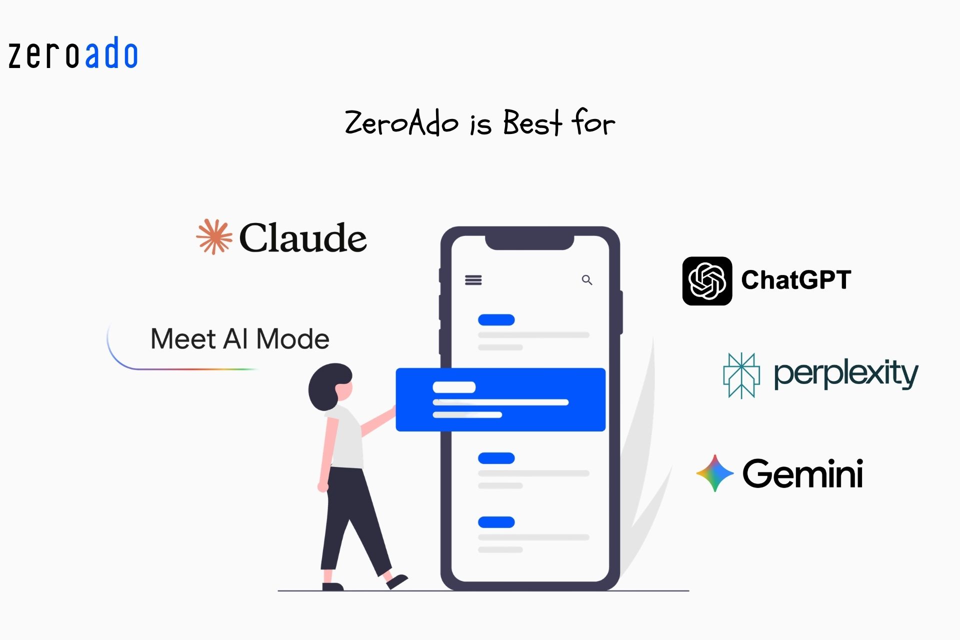 ZeroAdo is best for SaaS, startups, and B2B brands.