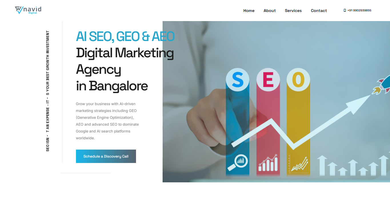 Navid Digital Services as an agency specializing in ChatGPT SEO in Bangalore and AI visibility growth.