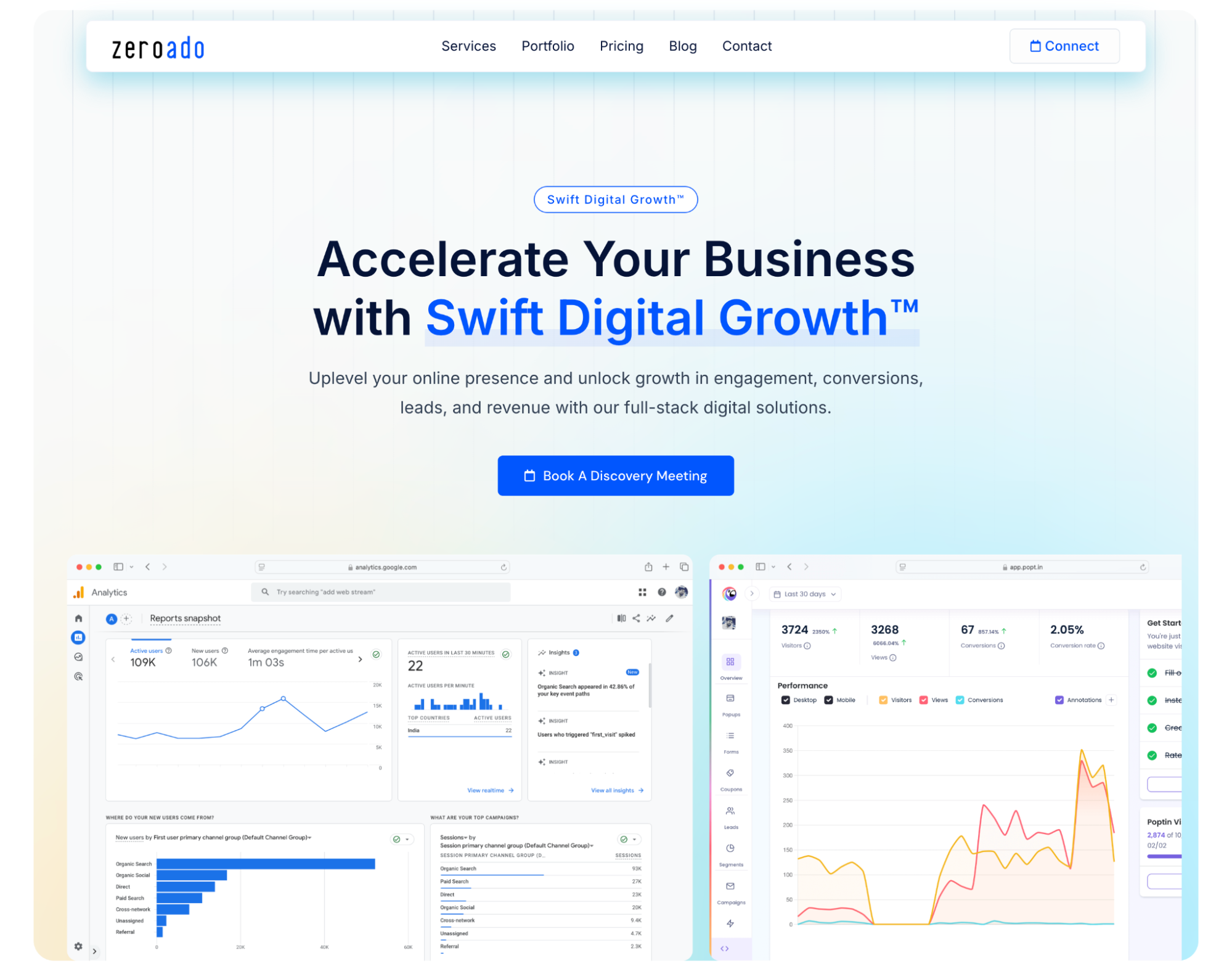 ZeroAdo is an enterprise SEO company in India helping enterprises scale organic growth through technical SEO and AI search optimization.