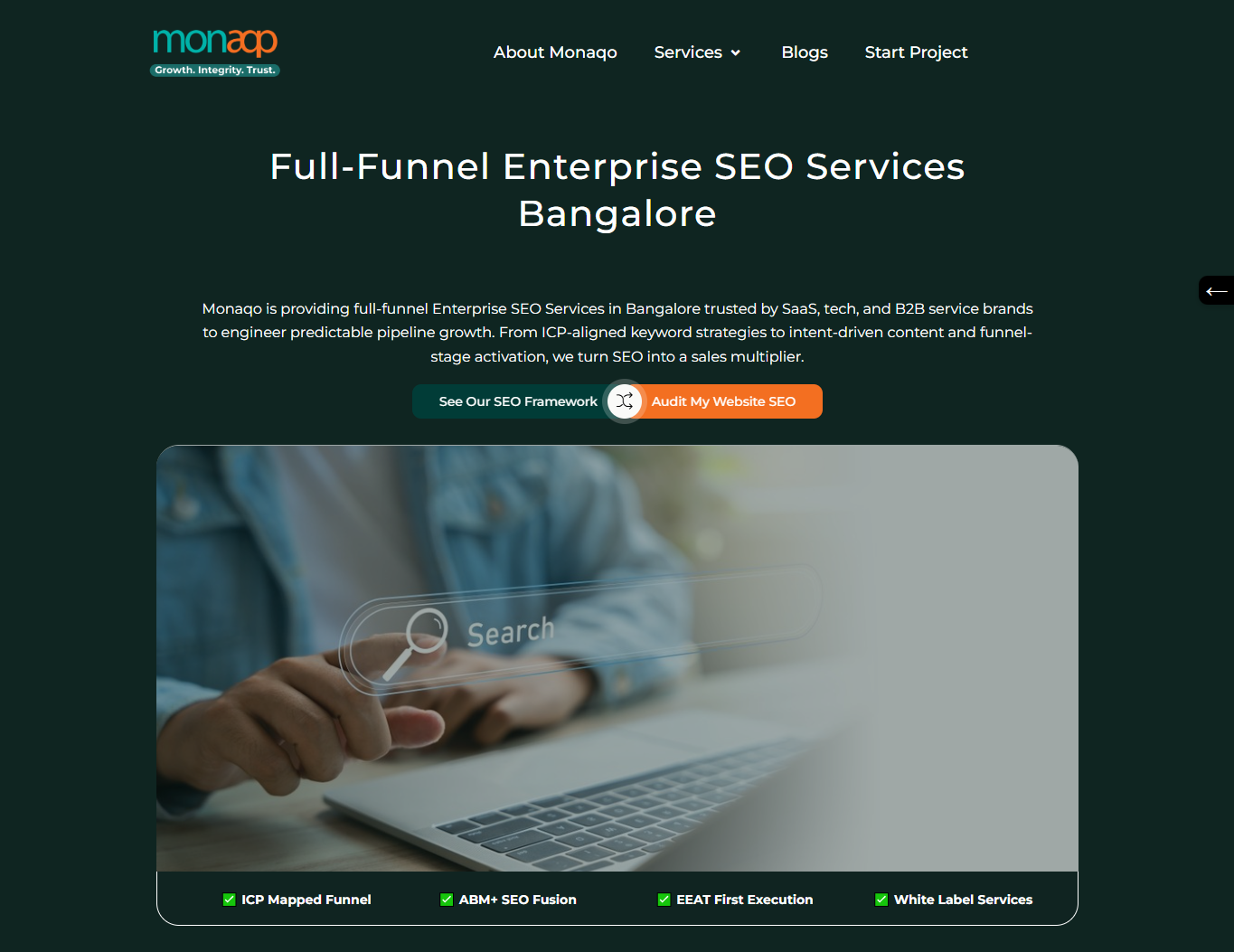 Monaqo offers enterprise SEO services in Bangalore for startups and enterprise companies.