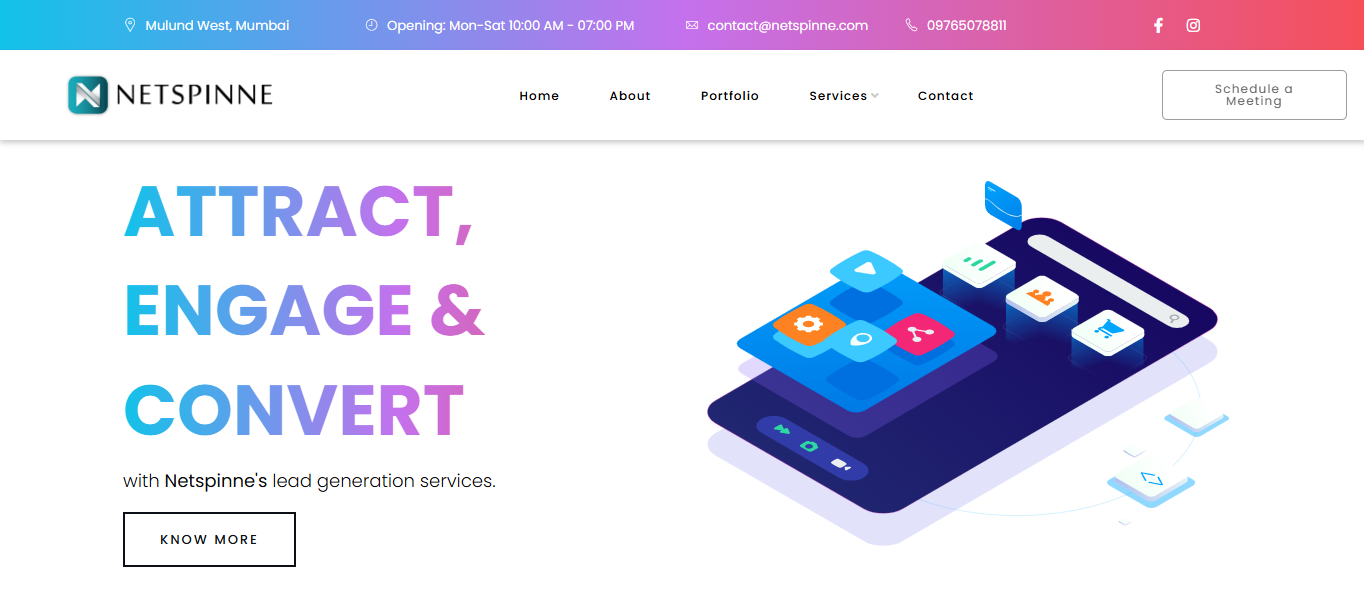 Netspinne offers lead generation services in Mumbai through SEO, PPC, social media, and email marketing.
