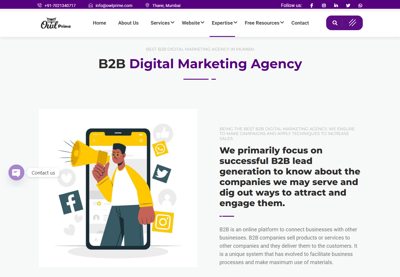 Owl Prime is a B2B lead generation agency in Mumbai helping businesses improve visibility and generate qualified leads.