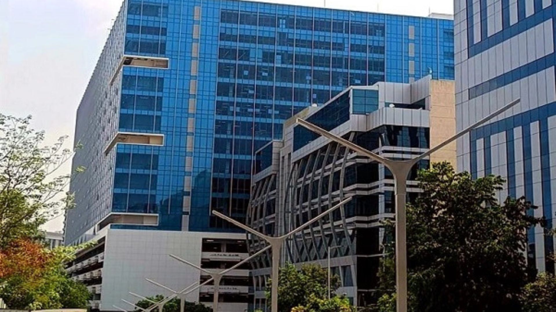RMZ Futura Hyderabad tech park with modern office spaces.