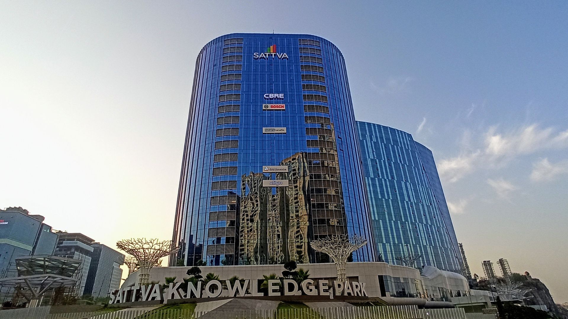Salarpuria Sattva Knowledge City in Raidurg, Hyderabad, offering premium Grade A office spaces.